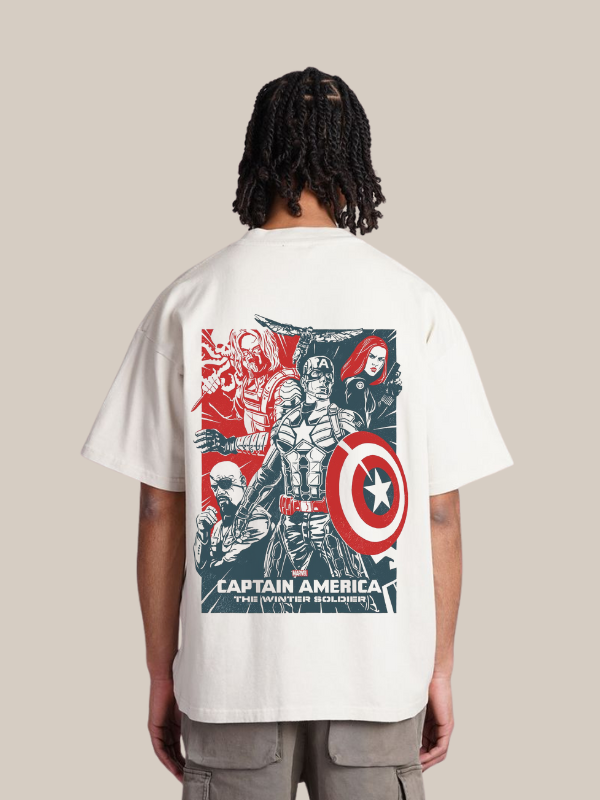 Shielded Legacy Oversized Captain America T-Shirt